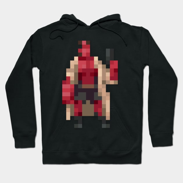 Hellboy low-res pixelart Hoodie by JinnPixel